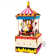 Марка КТ девочек на заказ детские карусели Рождество деревянные персонализированные музыкальная шкатулка